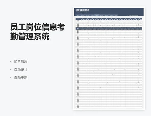 员工岗位信息考勤管理系统