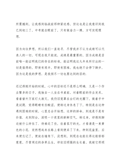 关于追梦初三议论文5篇.docx