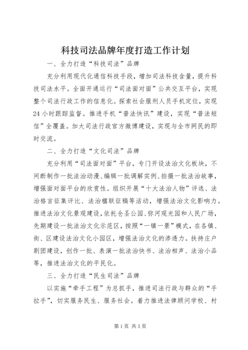 科技司法品牌年度打造工作计划.docx