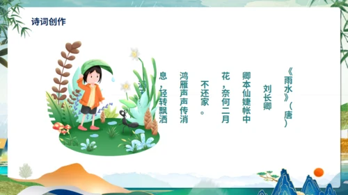 雨水节气介绍通用PPT模板