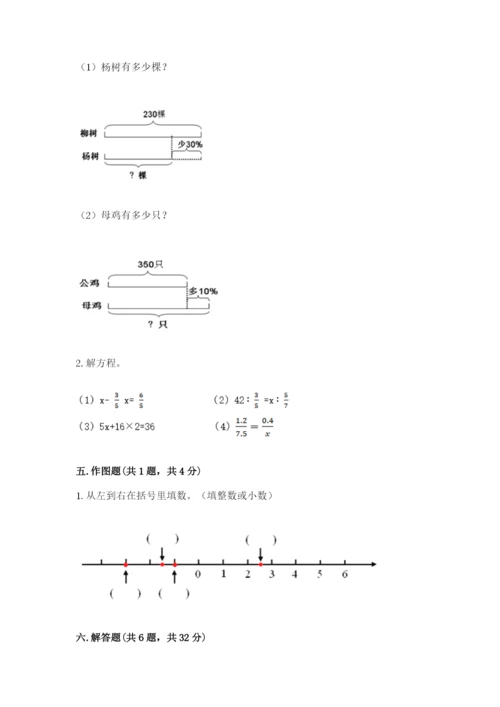 乌兰浩特市六年级下册数学期末测试卷（名师推荐）.docx