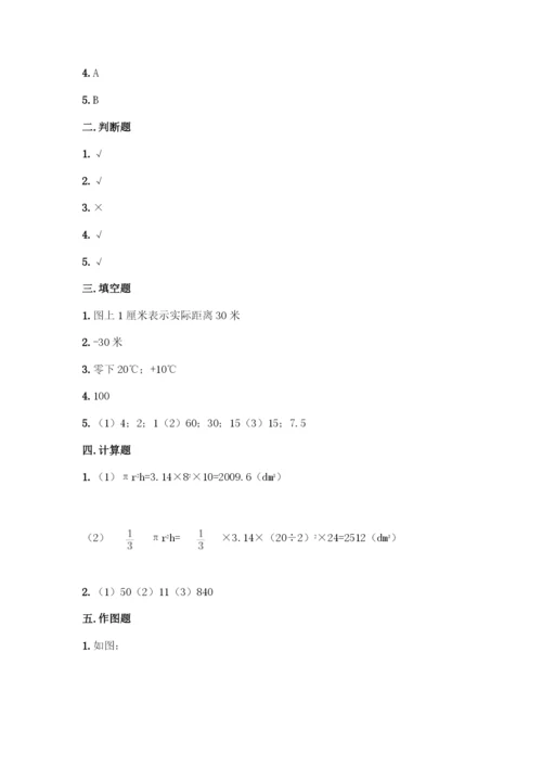 2022北师大版六年级下册数学-期末测试卷答案免费.docx