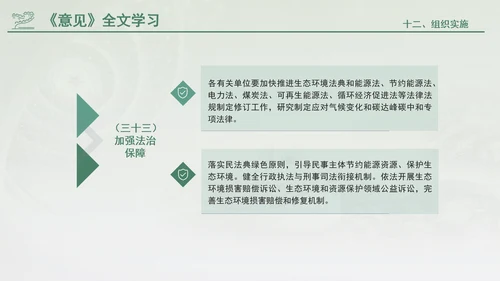 关于加快经济社会发展全面绿色转型的意见专题党课PPT