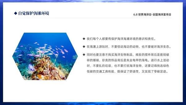 深蓝色简约68世界海洋日全国海洋宣传日PPT