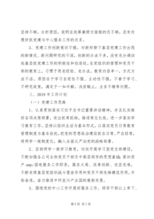 产业园区党总支工作总结及某年工作计划.docx