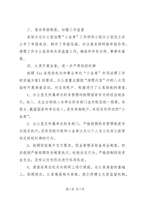 地方志办公室治理“小金库”自查自纠情况报告 (3).docx