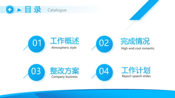 蓝色医疗工作总结汇报计划动态PPT