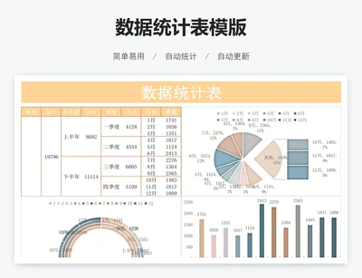 数据统计表模版