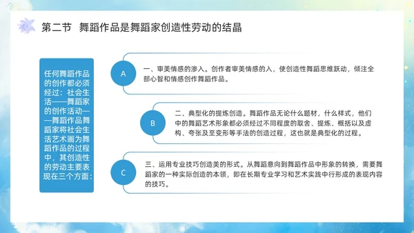 蓝色水彩风舞蹈艺术概论PPT模板