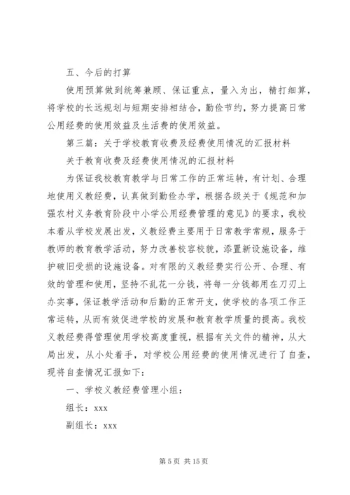 学校教育经费消费自查情况汇报.docx