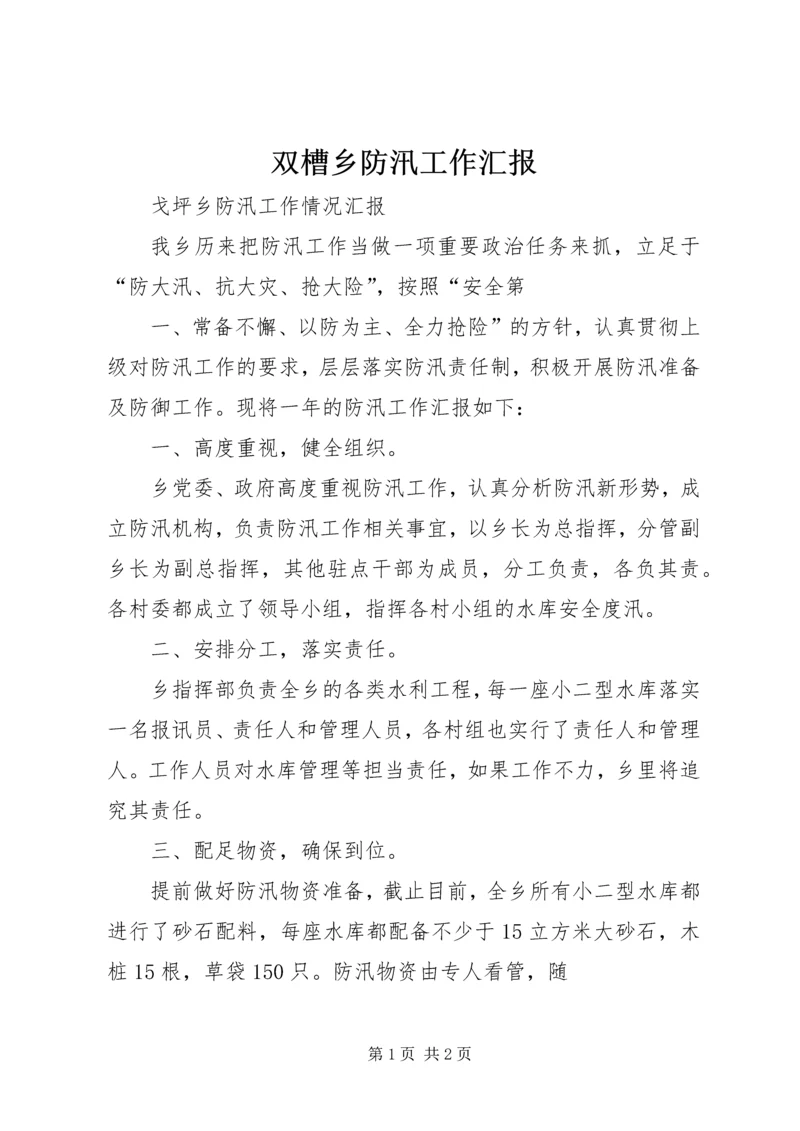 双槽乡防汛工作汇报_1 (2).docx