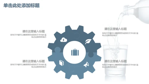 商务简约健康饮用水通用PPT模板