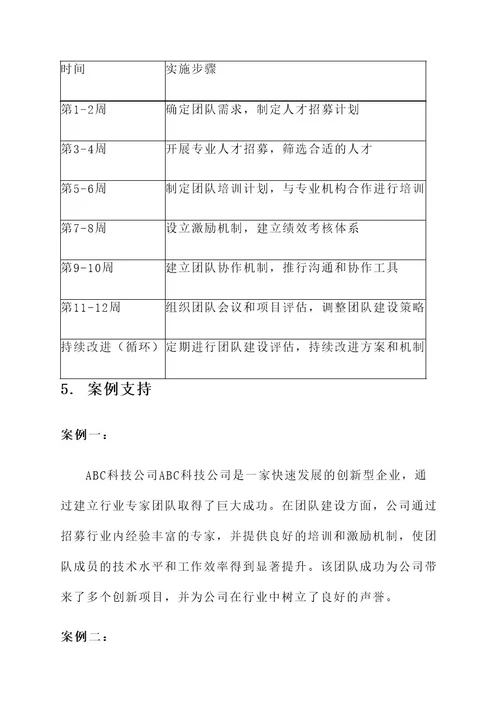 行业专家团队建设方案