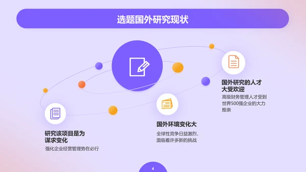 紫色创意金融管理会计毕业答辩PPT