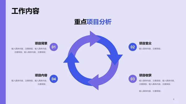 紫色运营策划工作计划企业复工PPT