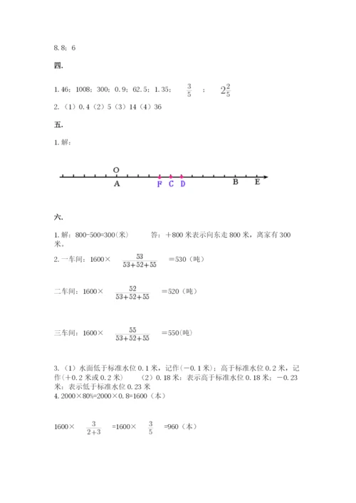 小学数学六年级下册竞赛试题带答案（综合卷）.docx