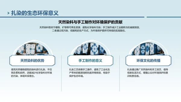 蓝色中国风非遗扎染的艺术魅力PPT模板