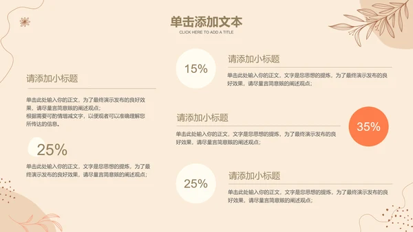 棕色清新简约风总结汇报通用PPT演示模板