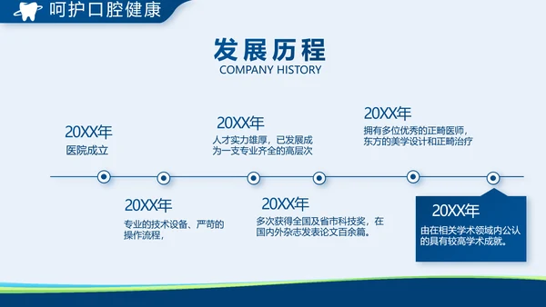 蓝色牙科口腔宣传动态PPT