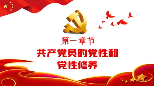加强党性修养做新时代合格党员干部党课PPT模板