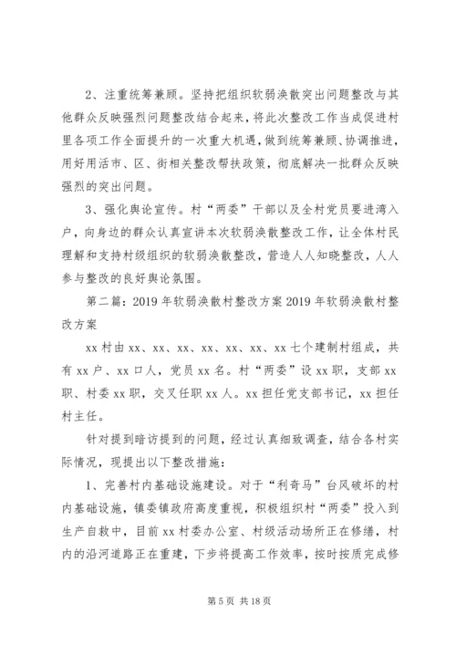 软弱涣散村整改方案.docx