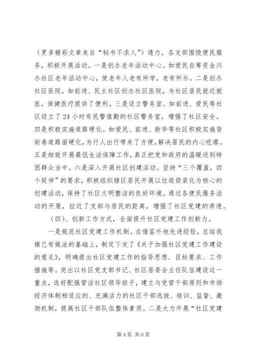 社区党建工作情况汇报 (8).docx