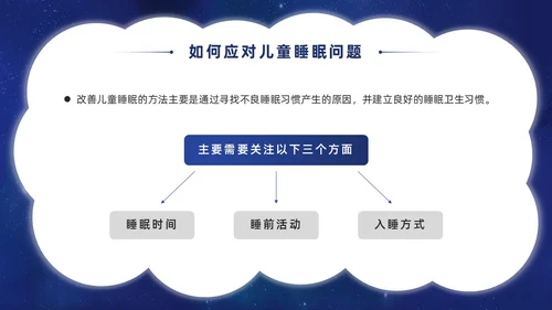 蓝色卡通插画风儿童睡眠健康主题世界睡眠日PPT课件