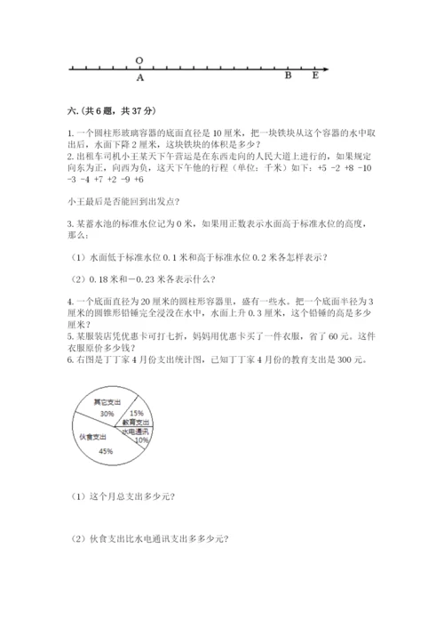 西师大版六年级数学下学期期末测试题附精品答案.docx