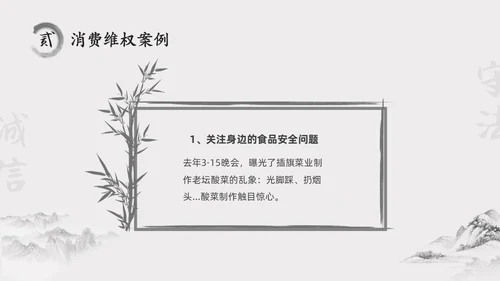 水墨中国风315消费维权进校园主题班会PPT315消费者权益日