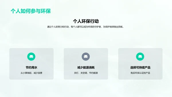 环保课程讲座PPT模板