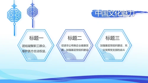 蓝色党建述职报告动态PPT模板