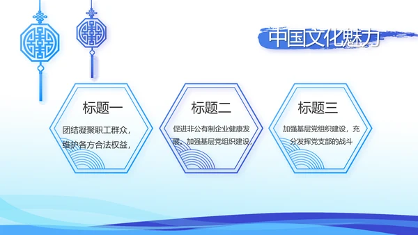 蓝色党建述职报告动态PPT模板