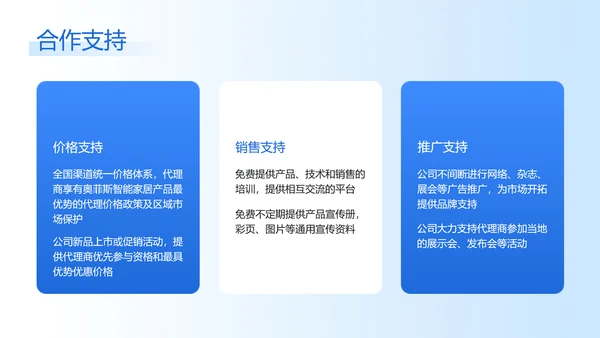简约图文风蓝色企业品牌宣传商务感PPT模板