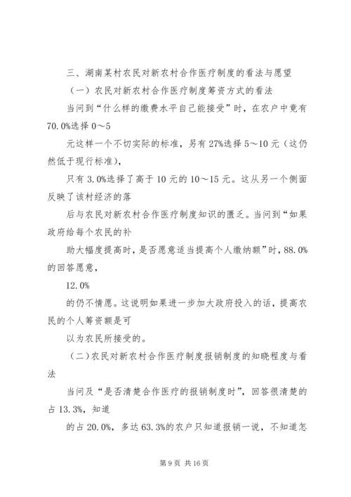 关于农村医疗卫生现状的调查 (4).docx