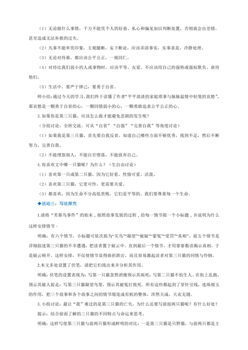 第16课《猫》【2022-2023统编版七上语文高品备课（教学设计）】
