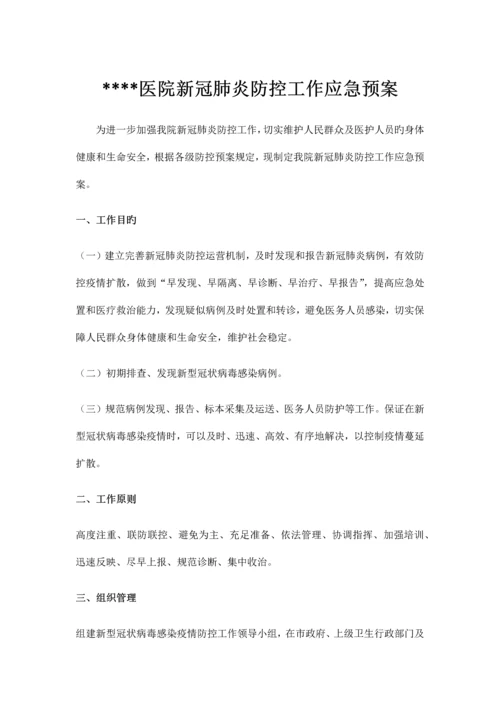 医院新冠肺炎防控应急预案.docx