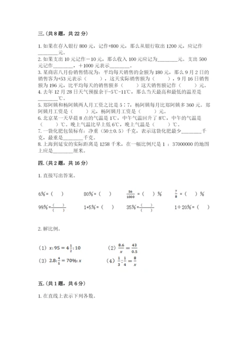 小学六年级数学摸底考试题及参考答案【完整版】.docx