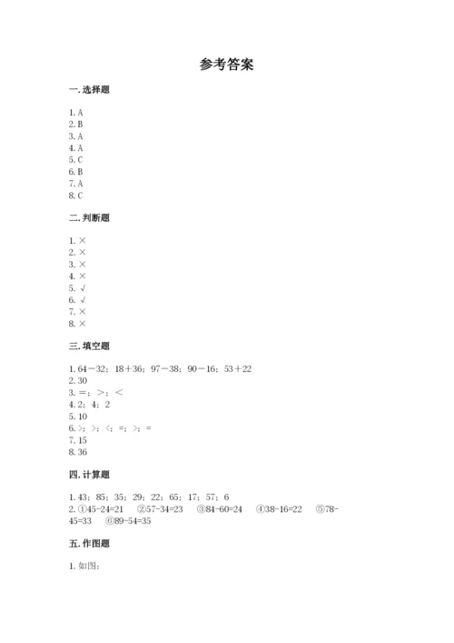 小学数学二年级上册期中测试卷含答案（精练）.docx