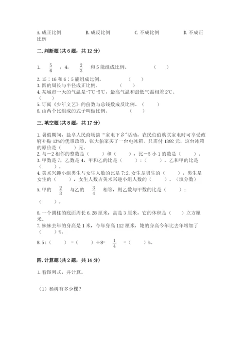 小河区六年级下册数学期末测试卷汇编.docx