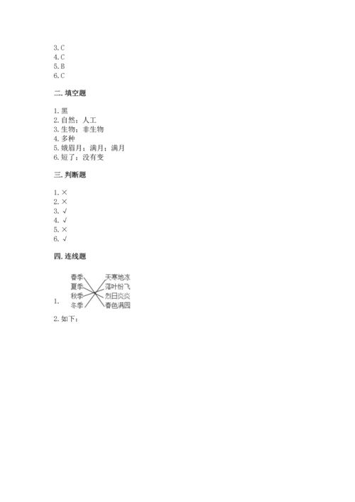 教科版二年级上册科学期末测试卷a4版.docx