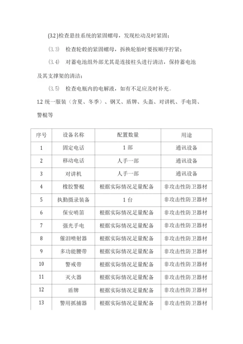 安保服务所需设备及警用器材清单.docx