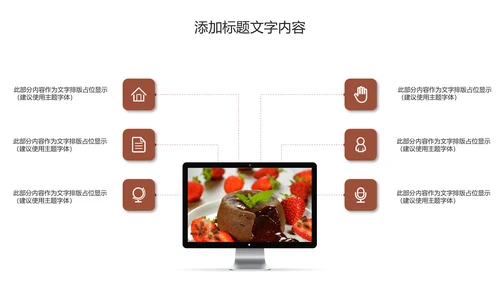 美食巧克力甜点糕点下午茶动态PPT模板