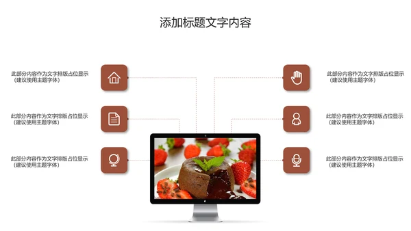 美食巧克力甜点糕点下午茶动态PPT模板