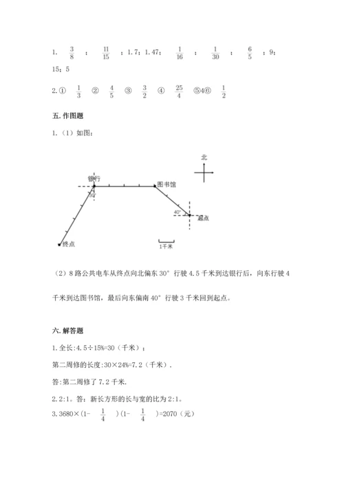 人教版六年级上册数学期末测试卷必考题.docx