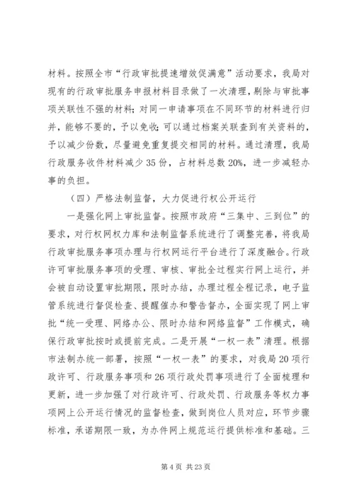 国土局依法行政情况报告.docx