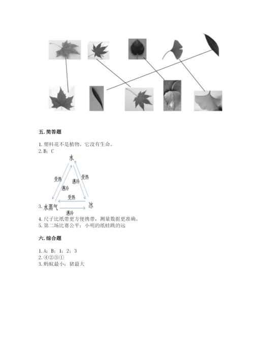 教科版一年级上册科学期末测试卷（考点提分）.docx