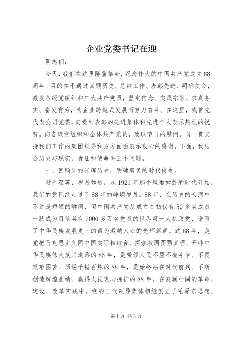 企业党委书记在迎.docx