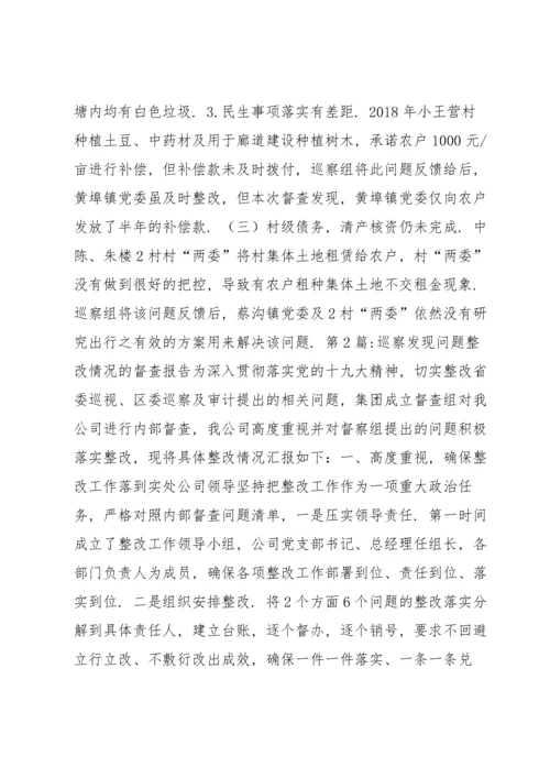 关于巡察发现问题整改情况的督查报告【四篇】.docx