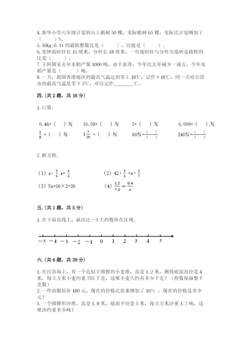 青岛版数学小升初模拟试卷带答案（能力提升）.docx