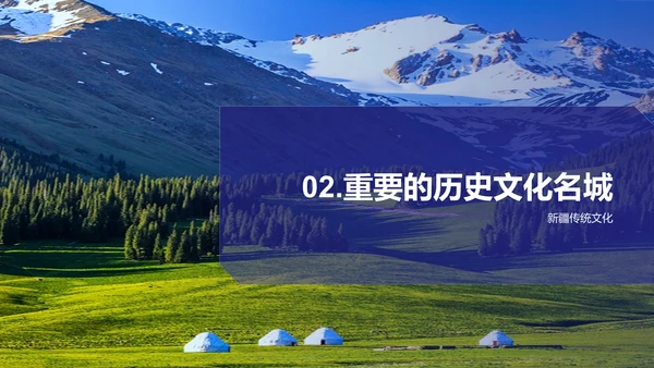 紫色现代商务新疆印象之旅PPT模板